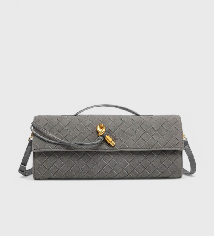 Bolso de Hombro Clásico de Ante