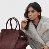 Bolsa Tote Espaciosa de Ante Vegano