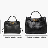 Bolsa Diaria Tejida en Índigo