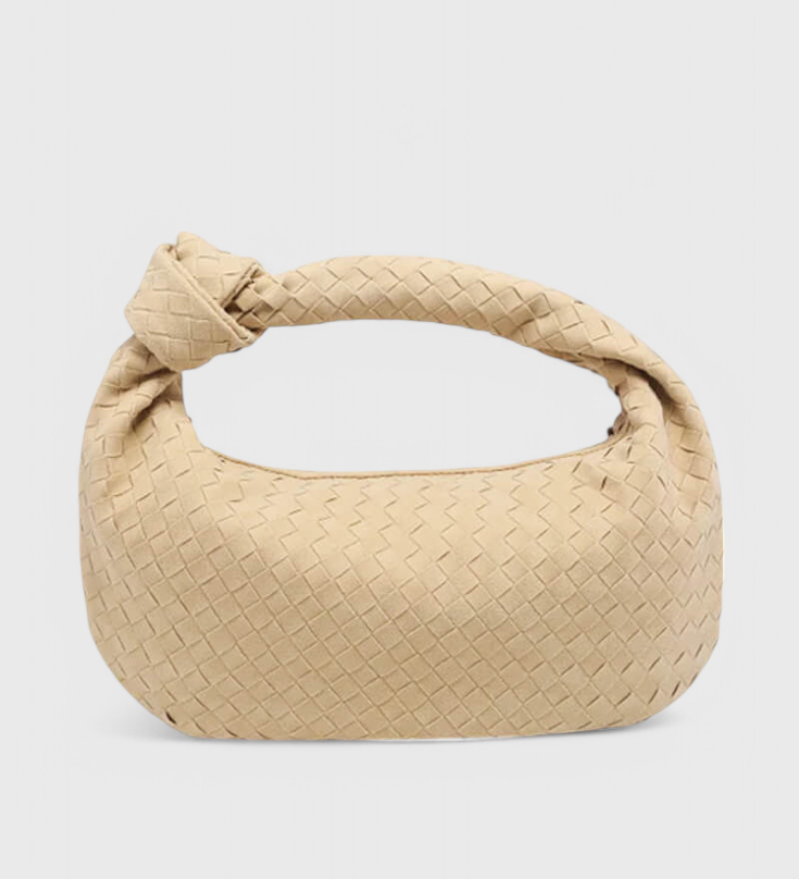 Bolso Mediano Tejido con Detalle de Nudo