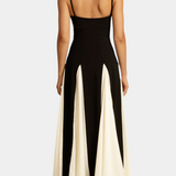 Vestido Maxi Bicolor de Tirantes Finos