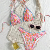 Rita | Bikini de encaje con lazo al cuello