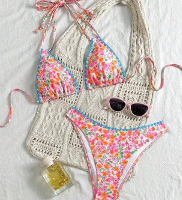 Rita | Bikini de encaje con lazo al cuello