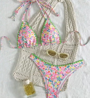 Rita | Bikini de encaje con lazo al cuello
