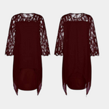 Vestido Talla Grande con Mangas de Encaje