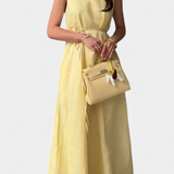 Vestido Suave sin Mangas con Lazo Ajustable