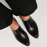 Sofía | Mocasines negros con diseño patchwork