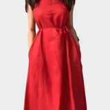 Vestido Suave sin Mangas con Lazo Ajustable