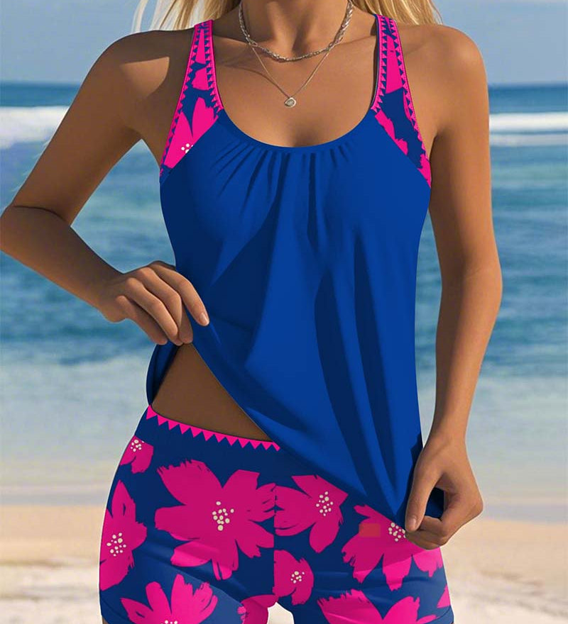 Mariana | Tankini sin mangas con escote en U