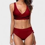 Helena | Bikini de cintura alta con top cruzado