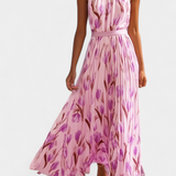 Vestido Floral sin Mangas con Cinturón