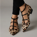 Franca | Zapatos de tacón con tira de leopardo