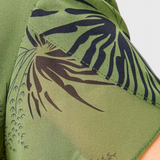 Vestido Midi de Chifón Verde con Corte en A