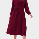 Vestido Midi de Oficina con Lunares Suizos