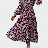 Vestido A-Line de Leopardo con Cintura Ajustable