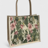 Bolsa de Yute con Estampado Floral