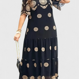 Vestido de Verano Elegante de Malla con Diseño Hueco y Corte Fluido