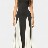 Vestido Maxi Bicolor de Tirantes Finos