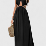 Vestido Midi Halter con Cortes