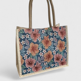 Bolsa de Yute con Estampado Floral