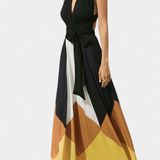 Vestido Largo Polimórfico con Espalda Abierta y Silueta Versátil
