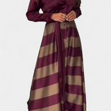 Vestido Camisero Largo a Rayas con Cinturón