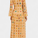 Vestido Estilo Hada con Estampado de Conchas Marinas