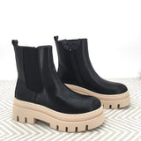 Botas A-808B /beige - Negro