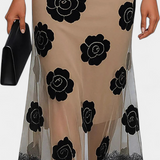 Vestido Midi Elegancia Contrastada