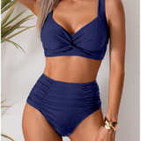 Fátima | Bikini drapeado de textura elegante