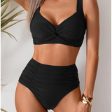 Fátima | Bikini drapeado de textura elegante