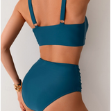 Fátima | Bikini drapeado de textura elegante
