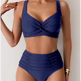 Fátima | Bikini drapeado de textura elegante