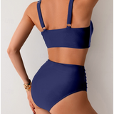 Fátima | Bikini drapeado de textura elegante