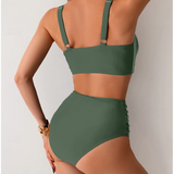 Fátima | Bikini drapeado de textura elegante