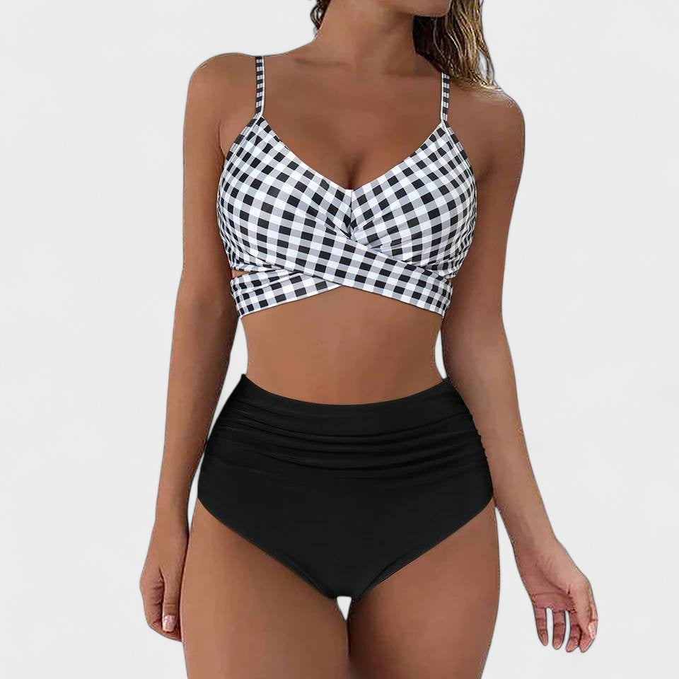 Martina | Bikini de cintura alta con estilo veraniego
