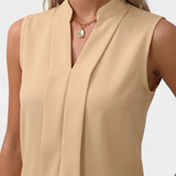 Nele | Blusa Sin Mangas con Escote en V y Corte Fluido