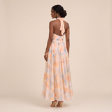 Vestido con Escote Halter Acuarela