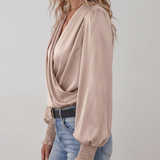 Quinn | Blusa Elegante de Manga Larga con Escote en V