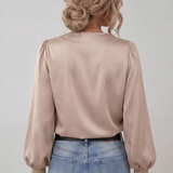 Quinn | Blusa Elegante de Manga Larga con Escote en V
