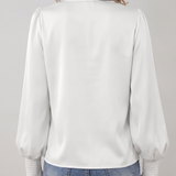 Quinn | Blusa Elegante de Manga Larga con Escote en V