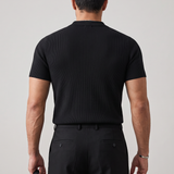 Camiseta oversize de punto – Negro