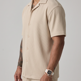 Camisa oversize de pana – Beige