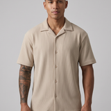 Camisa oversize de pana – Beige