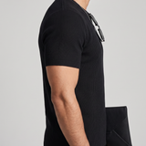 Camiseta oversize de punto – Negro