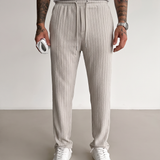 Pantalón estructurado de corte holgado – Gris