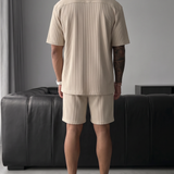 Camisa oversize de pana – Beige