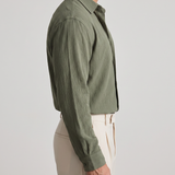 Camisa de algodón de corte regular – Verde