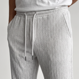 Pantalón estructurado de corte holgado – Gris
