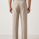 Pantalón a rayas de corte holgado – Beige